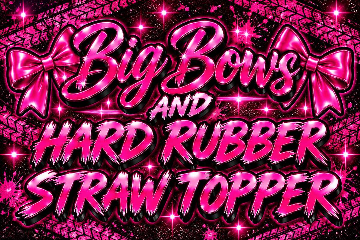 Big Bows & Hard Rubber Straw Toppers