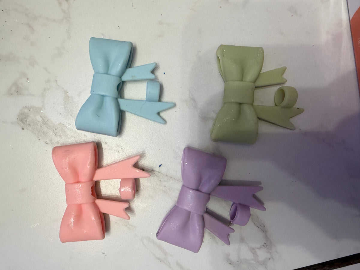 Big Bows & Hard Rubber Straw Toppers